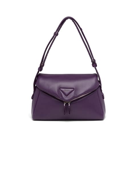 Violet Padded nappa leather Prada Signaux bag 